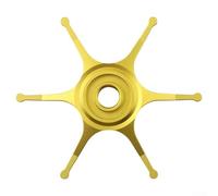 Hosrivae Rondelle de frein 6 étoiles en métal pour moulinets de pêche B3/B4/B5/P3/P4/P5 et pour moulinets de pêche Daiwa CC80 Baitcasting - 66 mm de diamètre, carbone pour design cinq étoiles, (jaune)