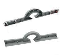 Hosrivae Scie à tronçonner en aluminium de 255 mm, guide de barre horizontale en fonte avec angle, accessoire d'outil argenté 450 mm