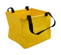 Hosrivae Seau de camping pliable de 15 L - Bassine de lavage pliable en PVC pour la cuisine en plein air, la lessive et la plage, sac fourre-tout portable léger pour poissons (M)