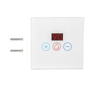Hosrivae Smart WiFi Interrupteur minuteur 20 A 4400 W, contrôle vocal par application, thermostat mural tactile pour chauffe-eau, chaudière, panneau en verre trempé, moniteur d'énergie (blanc)