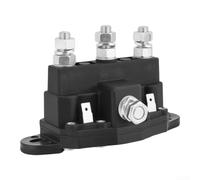 Hosrivae Solénoïde de moteur, contacteur électromagnétique pour moteurs de treuil à aimant permanent, relais de contact 75 A avec 6 bornes, noir pour réparation de système de treuil