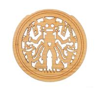 Hosrivae Soundhole Guitare acoustique en bois de 101,6 cm, trou sonore en épicéa avec motif, insert tampon de réduction du bruit 89-105 mm (E)