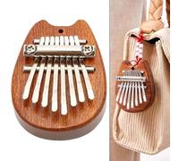 Hosrivae Spirited Away Boîte à musique 8 touches Mini Kalimba Pouce - Instrument de jeu de doigts en bois pour débutants, voyage et utilisation, marron (7 x 5 (A)