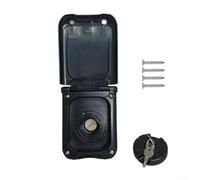 Hosrivae Square Gravity Fresh Bouchon d'arrivée de réservoir avec couvercle verrouillable pour camping-cars, camping-cars et caravanes - Blanc ou noir (noir)