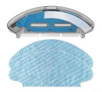 Hosrivae Support de balai de rechange avec chiffons en microfibre et réservoir d'eau pour aspirateur robot MEDION 1906, kit de nettoyage comprenant 4 chiffons, 2 réservoirs (réservoir + 2 chiffons)