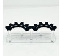Hosrivae Support de pince à épiler en acrylique avec 8 emplacements de rangement et d'affichage, organisateur compact d'outils de beauté, comptoir de salon ou kit de voyage, rose, noir, blanc (noir)