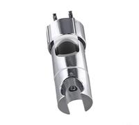 Hosrivae Support de pommeau de douche réglable avec double crochets 16 à 27 mm coulissant pour barres, antidérapant et rotation complète (grand trou)