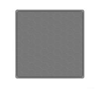 Hosrivae Tapis de réfrigérateur en silicone 60 x 60 cm, bac d'égouttement lavable pour réfrigérateur avec bords surélevés, machine à laver, station d'alimentation pour animaux domestiques, noir (gris)