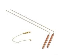 Hosrivae Tiges de détection en cuivre pour chasse d'eau avec divination en métal pour ensemble et pendule au trésor manœuvrable pour radiesthésie dorée