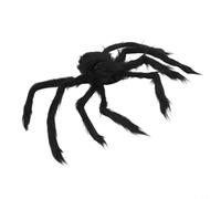 Hosrivae Toile d'araignée géante pour Halloween - Toile d'araignée extensible noire pour jardin, cour, maison hantée, filet effrayant réutilisable (Spider-S)