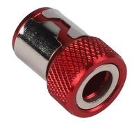 Hosrivae Tournevis magnétique en acier avec support d'accessoires pour manche de visseuse en alliage d'acier - Outil d'extension électrique pour bague de fixation (rouge)