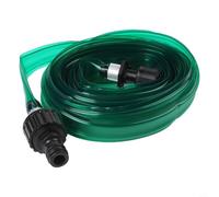 Hosrivae Tuyau d'arrosage plat pour une distribution uniforme de l'eau - Tuyau d'arrosage en PVC perméable avec trous fins ou 4,5 m de long - Vert - Pour pelouse, parterre de fleurs et potager (4,5 m)