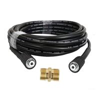 Hosrivae Tuyau de nettoyeur haute pression de 10 m ou 15 m avec connecteur M22-14 mm - Renforcé en caoutchouc, rallonge anti-fuite pour K?rcher K, Bosch, Nilfisk et autres unités compatibles M22 (10 m