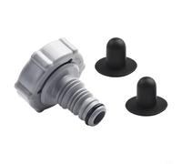 Hosrivae Vanne de vidange de rechange pour adaptateur de tuyau de piscine, 32 mm, P6H1419, construction en plastique et caoutchouc, gris et noir, 1 pièce (B)