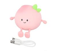 Hosrivae Veilleuse en silicone pêche avec activation du robinet, minuterie d'arrêt automatique de 30 minutes, modes LED chauds et colorés, double utilisation comme lampe de chevet et téléphone