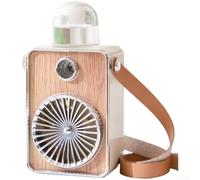 Hosrivae Ventilateur brumisateur USB portable avec veilleuse, 3 humidificateurs de bureau, climatiseur compact pour chambre à coucher, bureau, voyage, blanc