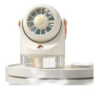 Hosrivae Ventilateur de bureau USB beige, compact, rechargeable, 3 brumisateurs silencieux et portables pour étudiant, dortoir, maison, chambre à coucher, bureau, travail (blanc)