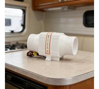 Hosrivae Ventilateur de ventilation en ligne 12 V 24 V 7,6 cm 130 CFM pour bateau, yacht, camping-car, compartiment moteur, tête de cuisine, conduit ABS blanc (24 V)