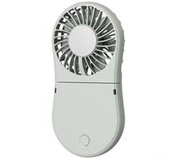 Hosrivae Ventilateur portable, ventilateur de refroidissement à glace multifonction blanc 1800 mAh USB pour batterie, pliable, 4 ventilateurs silencieux, 3 façons d'utilisation pour la maison, le