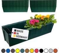Hossi's Wholesale 10 inserts pour palettes Euro | 37,3cm vert foncé | Jardinière pour palette Euro | Jardinière de balcon | Pot de fleurs | en plastique solide | Germany