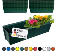 Hossi's Wholesale 12 inserts de jardinières pour palettes Euro | 37,3cm vert foncé | Jardinière pour palette Euro | Jardinière de balcon | Pot de fleurs | en plastique solide | Germany