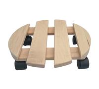 Hossi's Wholesale 1x Dessous-de-Plat Rond Rouleau à Plantes 30x30 cm - Charge Max. 120 kg - en Bois de hêtre - Stable & Robuste - pour Pots de Plantes, Meubles & Objets Lourds