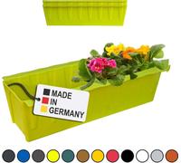 Hossi's Wholesale 2 inserts de jardinières pour palettes Euro | 37,3cm vert clair | Jardinière pour palette Euro | Jardinière de balcon | Pot de fleurs | en plastique solide | Germany