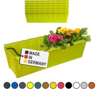 Hossi's Wholesale 6 inserts de jardinières pour palettes Euro | 37,3cm vert clair | Jardinière pour palette Euro | Jardinière de balcon | Pot de fleurs | en plastique solide | Germany