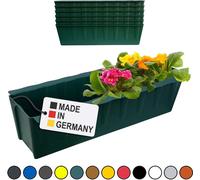 Hossi's Wholesale 6 inserts de jardinières pour palettes Euro | 37,3cm vert foncé | Jardinière pour palette Euro | Jardinière de balcon | Pot de fleurs | en plastique solide | Germany