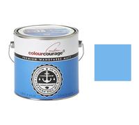 Hossi's Wholesale Colourcourage Premium Peinture murale de 2,5 l. de couleur bleu bébé Côte d'Azur Inodore Anti-gouttes et anti-éclaboussures