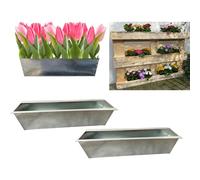 Hossi's Wholesale Lot de 2 jardinières compatibles avec les palettes européennes, 38 x 12 x 9 cm