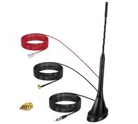 Hossom Antenne Voiture Dab+ FM Numérique Toit Universelle Amplifiée - Réception Puissante Booster 7dB, Câble 5m Long, Compatible avec Autoradio Pioneer/Alpine/Kenwood et Voiture/Camion/Camping-Car