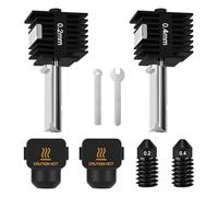 Hossom Kit Hotend 2 Pièces Compatible Bambu Lab A1 / A1 Mini - Mise à Niveau 0.2mm + 0.4mm - Pièces de Rechange pour Tête d'Impression 3D - Ensemble Bloc Chauffant Hot End
