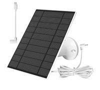 Hossom Panneau Solaire pour Caméra Ring, 6W Solaire Compatible avec Caméra Ring Spotlight Cam Pro/Plus et Stick Up Cam/Pro, Chargeur Solaire avec Adaptateur USB-C, Câble 9.8ft, IP66 Étanche