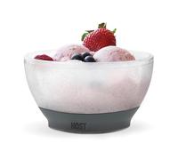 Host - Bol de congélation en Plastique à Double paroi Isotherme pour crème glacée, Accessoire de Cuisine pour Desserts, sauces et céréales, avec Bande en Silicone Confortable, Gris