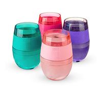 Host - Lot de 4 verres réfrigérés isothermes à double paroi avec gel réfrigérant, verres à vin rouge et blanc, 25 cl, Couleurs translucides assorties
