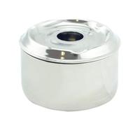 Hostelnovo Cendrier à eau avec couvercle, accessoire pour fumeurs, anti-odeurs et anti-fumée, 9 x 7 cm, portable et idéal pour l'extérieur et les terrasses, acier inoxydable