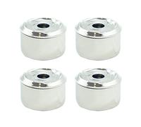 Hostelnovo - Lot de 4 Cendriers à Eau avec Couvercle - Accessoire fumeur Anti-odeurs et Anti-fumée - Dimensions 9 x 7 cm - Portable et idéal pour l'extérieur et les terrasses - Acier inoxydable