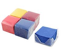 Hostelnovo Lot de 400 serviettes en papier 100 pièces + serviette en méthacrylate design exclusif - Couleurs assorties - Spécial cocktail - 10 x 10 cm