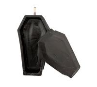 HOSTENATURA Bougie cercueil noir - 12 x 6,4 cm - Éloigner, supprimer, enterrer ou finir des situations