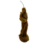 HOSTENATURA Bougie en miel déesse de la Fortune 16 x 4,8 cm | Bougie 100 % miel naturel | Rituel pour la prospérité, l'abondance et la bonne chance | Design déesse de la Fortune pour autels et rituels