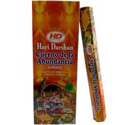 HOSTENATURA Hari Darshan Encens corne d'abondance Boîte de 6 boîtes hexagonales pour la chance dans les affaires, la loterie et le travail Fabrication traditionnelle indienne