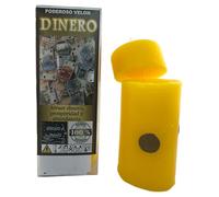 HOSTENATURA | Puissante voile ésotérique Charge d'argent 14 x 6 cm | Rituel pour attirer la prospérité, la richesse et l'abondance | Bougie artisanale avec herbes et huiles naturelles | Énergie pour