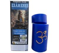 HOSTENATURA | Puissants voile ésotérique charge examens 14 x 6 cm | Rituel pour la concentration, la mémoire et la réussite scolaire | Bougie artisanale avec herbes et essences naturelles | Énergie