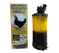 HOSTENATURA Voile ésotérique poule noire 14 x 6 cm | Rituel de protection et de nettoyage énergétique | Contre le mauvais œil, les sorts, les ennemis et les énergies négatives | Fabrication artisanale