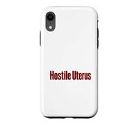 Hostile Uterus Pro Choice, féministe, Droits des Femmes, colère et Amusement Coque pour iPhone XR