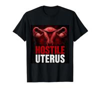 Hostile Uterus Pro Choice, féministe, Droits des Femmes, colère et Amusement T-Shirt Graphique avec Valeur, Homme, Noir, M