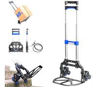 HOSTRÖM Diable Pliant escalier en Aluminium, 3 Roues Diable Pliable Demenagement et Transport de matériau, Compact, Charge Max. 60kg, Garantie 5 Ans