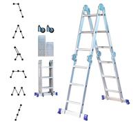 Echelle pliante articulée STAVALANCE 4x3 marches, échafaudage multifonction, écarteur de mûr