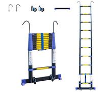 HOSTRÖM Echelle telescopique 2,9m TELESCOVA9+, Aluminium, Pliable, Extensible, Multi-Fonction, H Travail Max 3,8m, Crochets Amovibles, Garantie 5 Ans